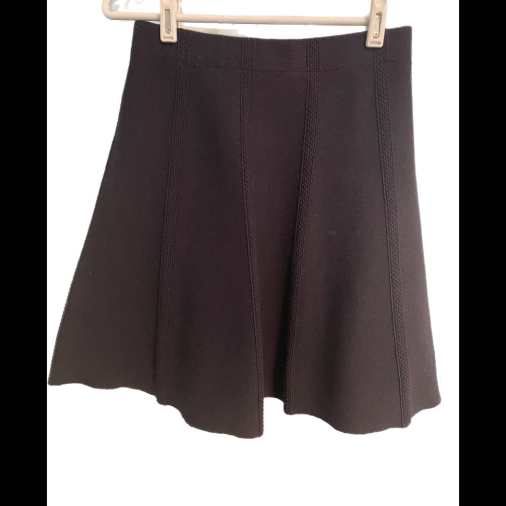 Zara Basic navy blue knit skater skirt size XS